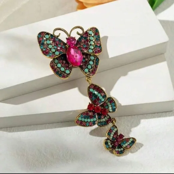 Multicolor Butterfly Brooch & Pendant ✨ - Picture 4 of 10